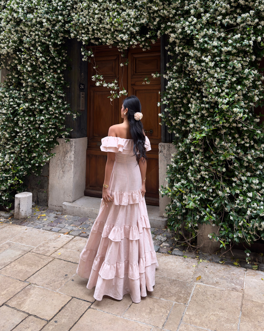 bardot tiered maxi dress Bardot Tiered Maxi Dress