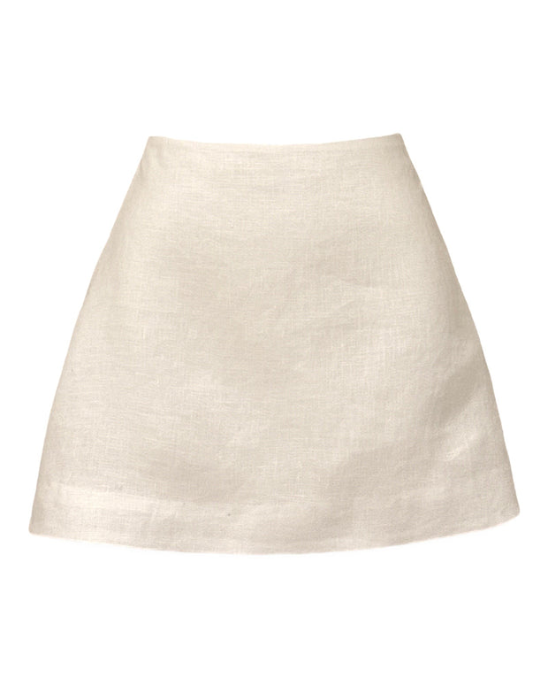 Classic Mini Skirt in Linen