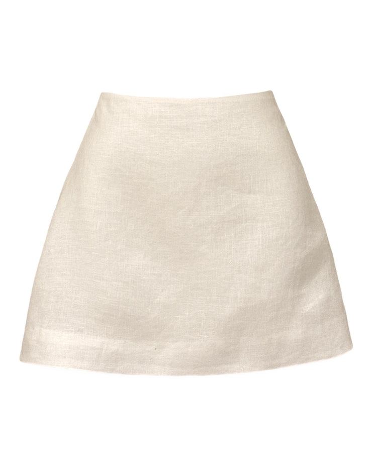 Classic Mini Skirt in Linen