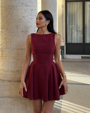 The Diana Mini Dress in wine red🍷