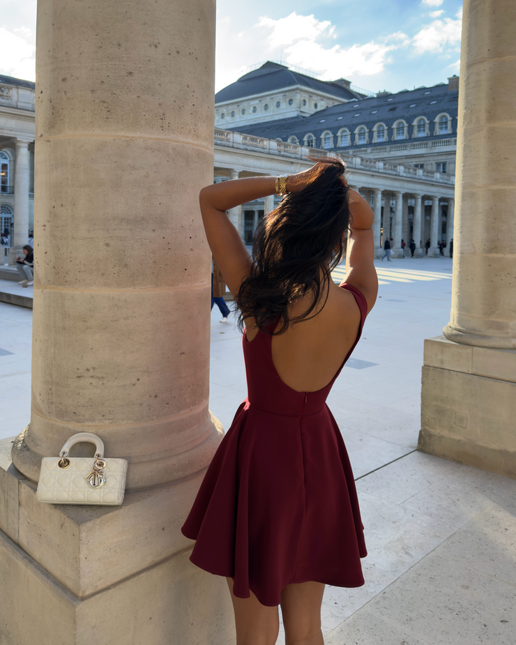 The Diana Mini Dress in wine red LA RIVIERA STORE The Diana Mini Dress in wine red LA RIVIERA STORE