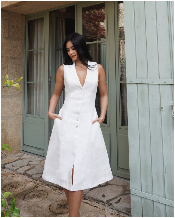 ♡ Madeleine Midi Linen Shirtdress