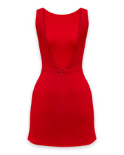 The Andrea Anders Mini Dress in Rouge