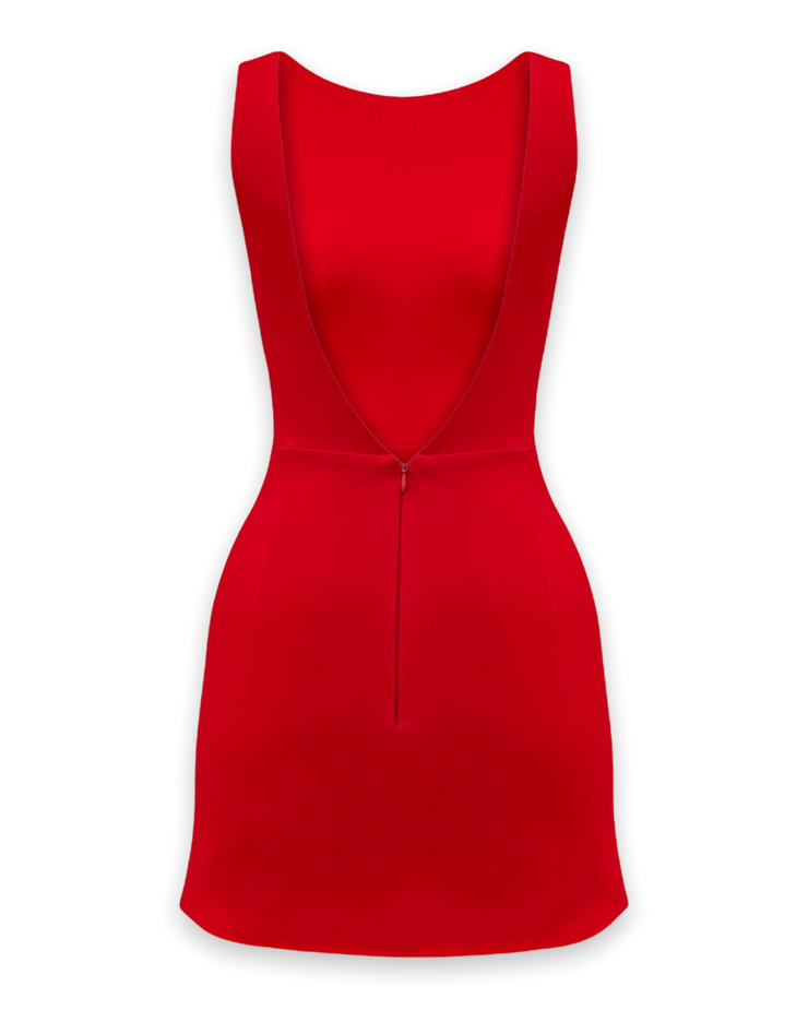 The Andrea Anders Mini Dress in Rouge