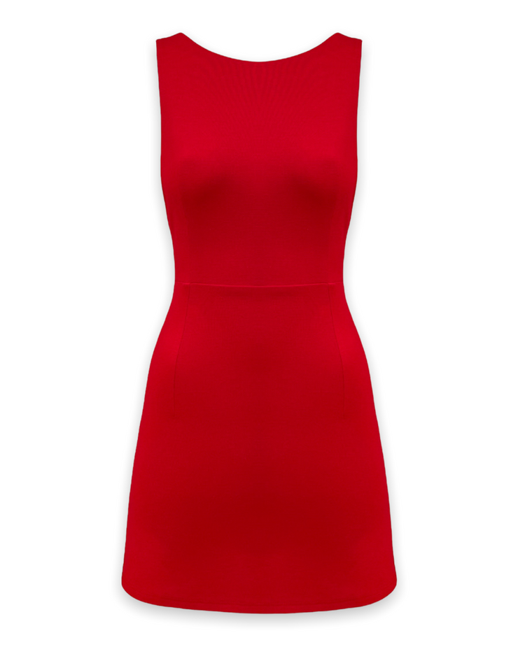 The Andrea Anders Mini Dress in Rouge