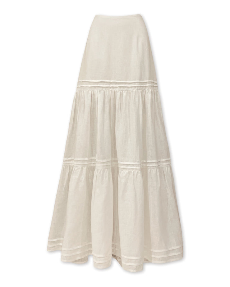 The Ramatuelle Maxi Skirt in Pure Linen